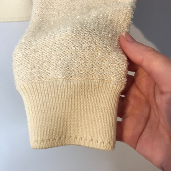 Oscar de la Renta wool silk blend sequins cardigan - Picture 5 of 13